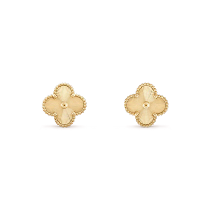 [⭐⭐JeweliWhal]CLOVER MINI 9.5MM LASER EARRINGS