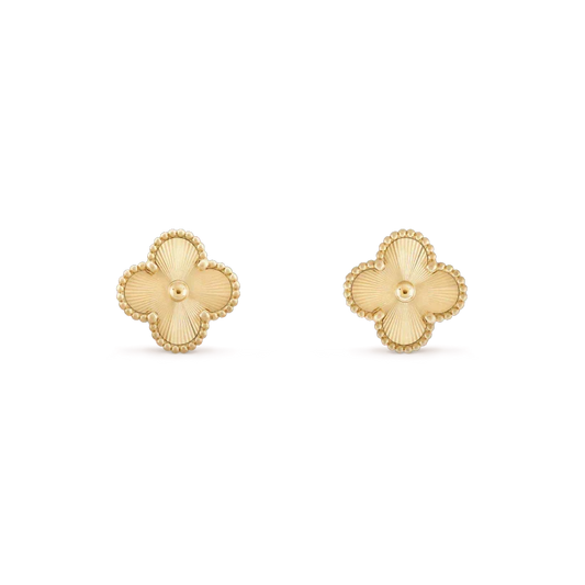 [⭐⭐JeweliWhal]CLOVER MINI 9.5MM LASER EARRINGS