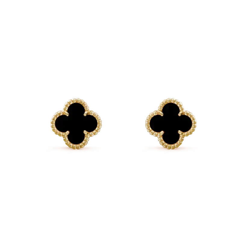 [⭐⭐JeweliWhal]CLOVER MINI 9.5MM BLACK MOP EARRINGS