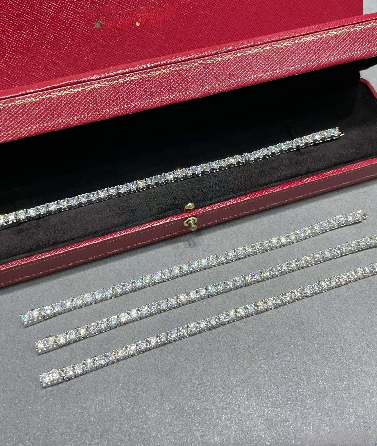 [⭐⭐JeweliWhal jewelrys]TENNIS BRACELET WITH FULL DIAMOND SETTING