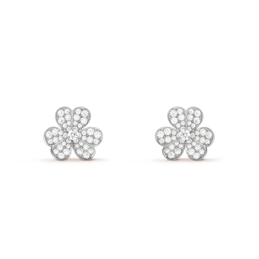[⭐⭐JeweliWhal]CLOVER COMOS DIAMOND EARRINGS SILVER