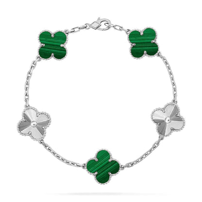 [⭐⭐JeweliWhal] CLOVER 5 MOTIF MALACHITE BRACELET COLLECTION