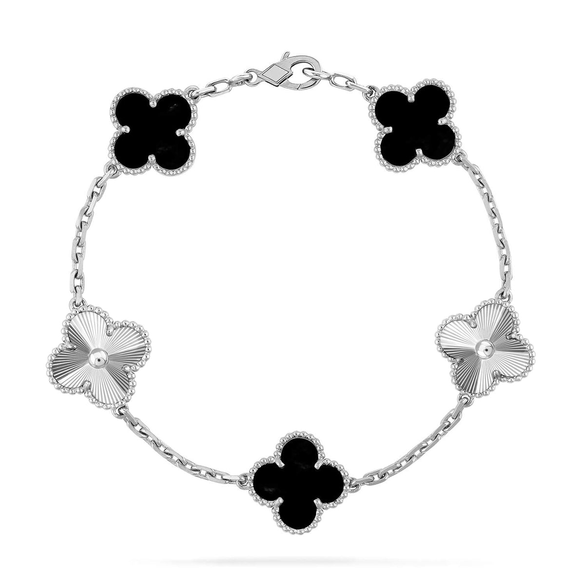[⭐⭐JeweliWhal] CLOVER 5 MOTIF ONYXS BRACELET COLLECTION