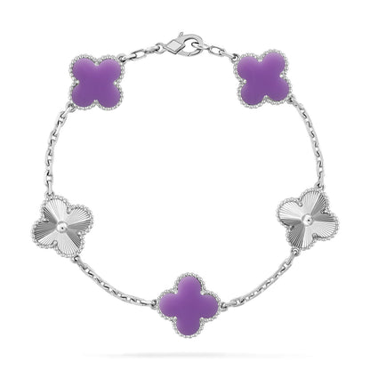 [⭐⭐JeweliWhal]CLOVER 5 MOTIF LIGHT PURPLE BRACELET COLLECTION