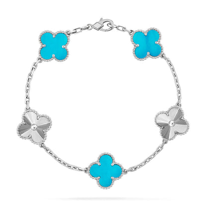 [⭐⭐JeweliWhal] CLOVER 5 MOTIF TURQUOISE BRACELET COLLECTION