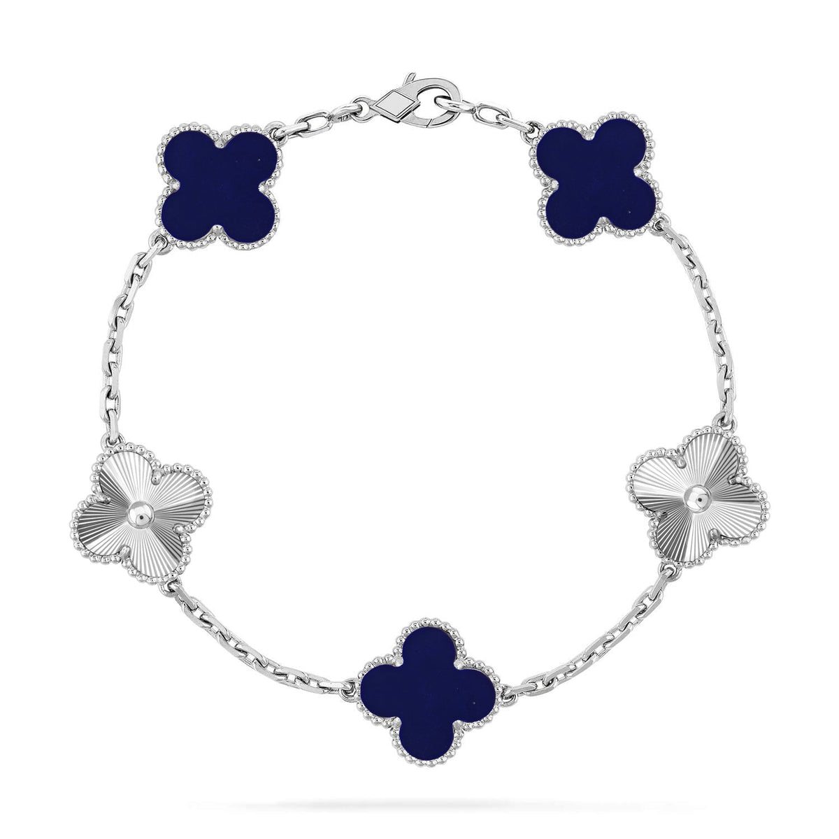 [⭐⭐JeweliWhal]CLOVER 5 MOTIF LAPIS LAZULI BRACELET COLLECTION