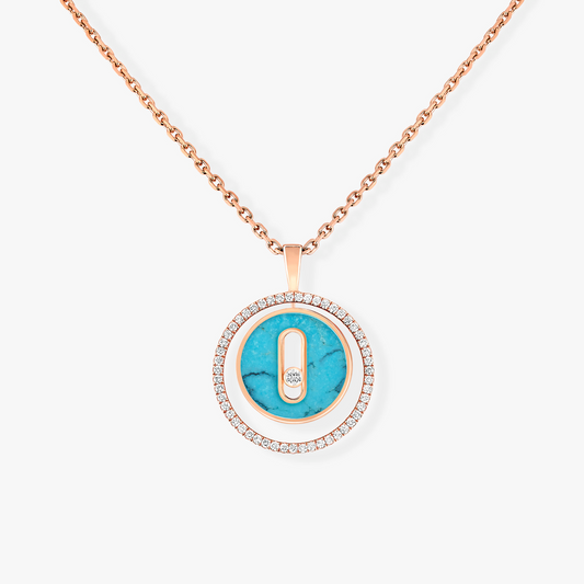 [⭐⭐JeweliWhal]Demo MOVE 1 DIAMOND TURQUOISE PINK GOLD DIAMOND NECKLACE