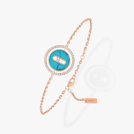 [⭐⭐JeweliWhal]Demo MOVE TURQUOISE PINK GOLD DIAMOND BRACELET