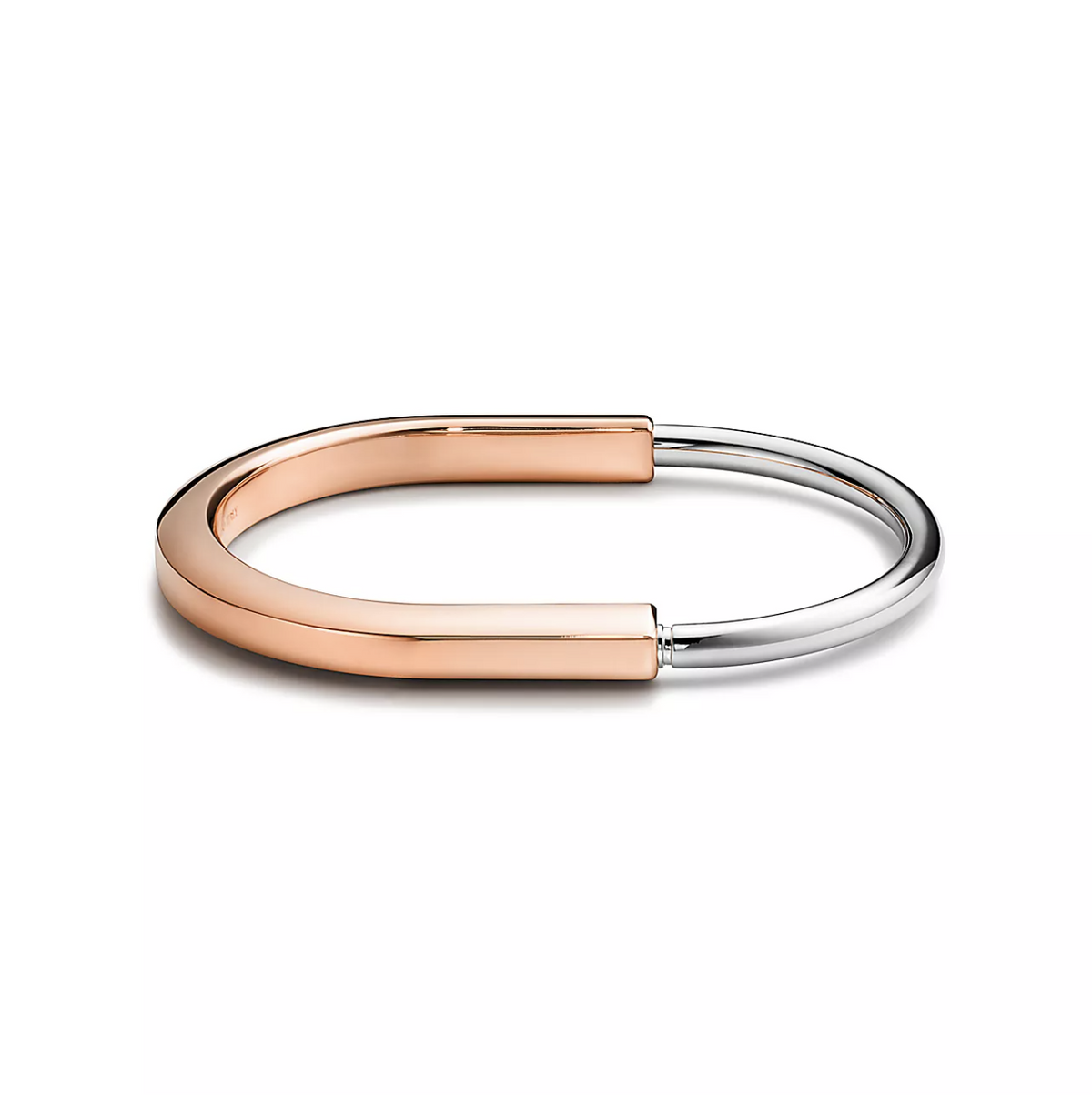 [⭐JeweliWhal]LOCK BRACELET ROSE AND WHITE GOLD