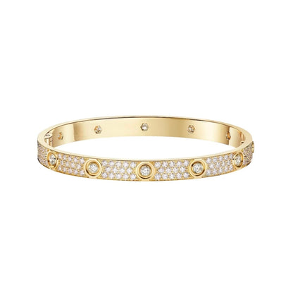 [⭐⭐JeweliWhal]LOVE BRACELET 6.1MM DIAMOND-PAVED 10 BIG DIAMONDS