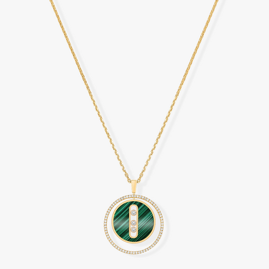 [⭐⭐JeweliWhal]Demo MOVE 3 DIAMOND MALACHITE GOLD DIAMOND NECKLACE