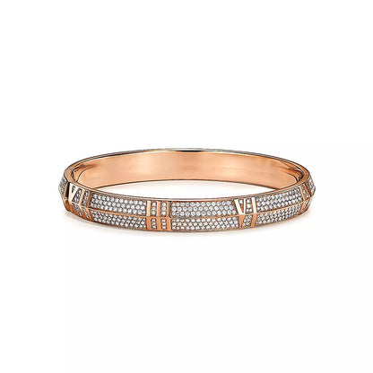 [⭐JeweliWhal]ATLAS X PINK GOLD DIAMOND PAVED BRACELET