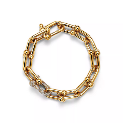 [⭐JeweliWhal]HARDWEAR LARGE LINK GOLD DIAMOND BRACELET
