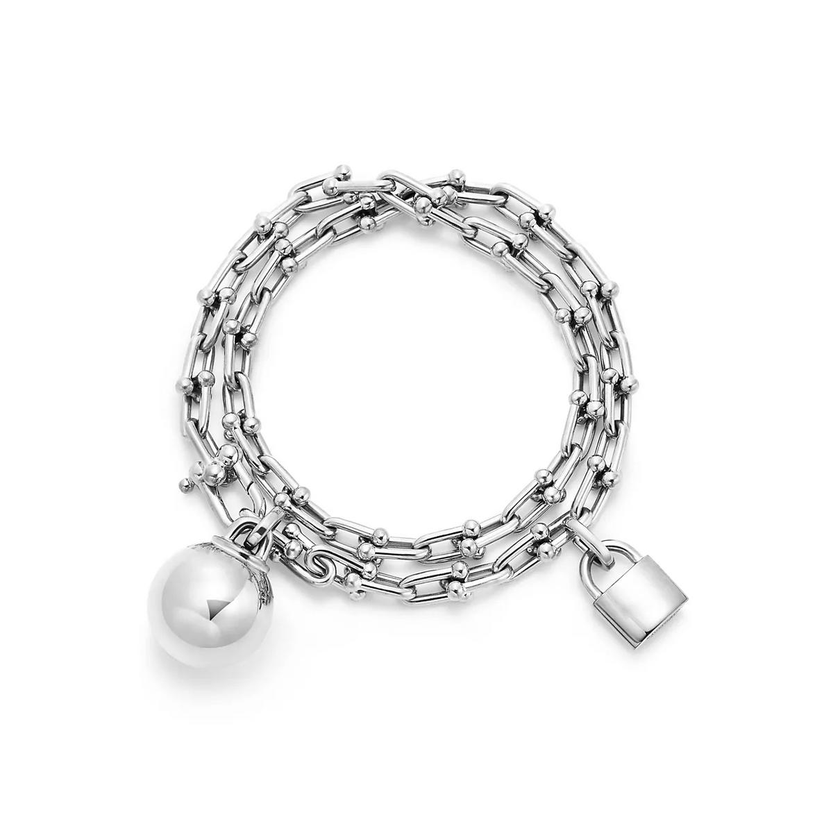 [⭐JeweliWhal]ハードウェア スモール ラップ シルバーブレスレット
