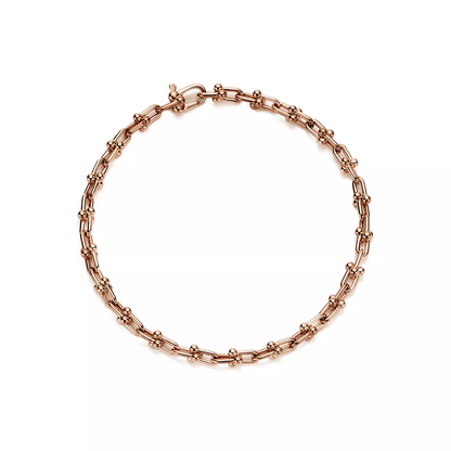 [⭐JeweliWhal]HARDWEAR MICRO LINK 44 MOTIF PINK GOLD BRACELET