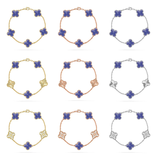 [⭐⭐JeweliWhal]CLOVER 5 MOTIF BLUE VEINS BRACELET COLLECTION