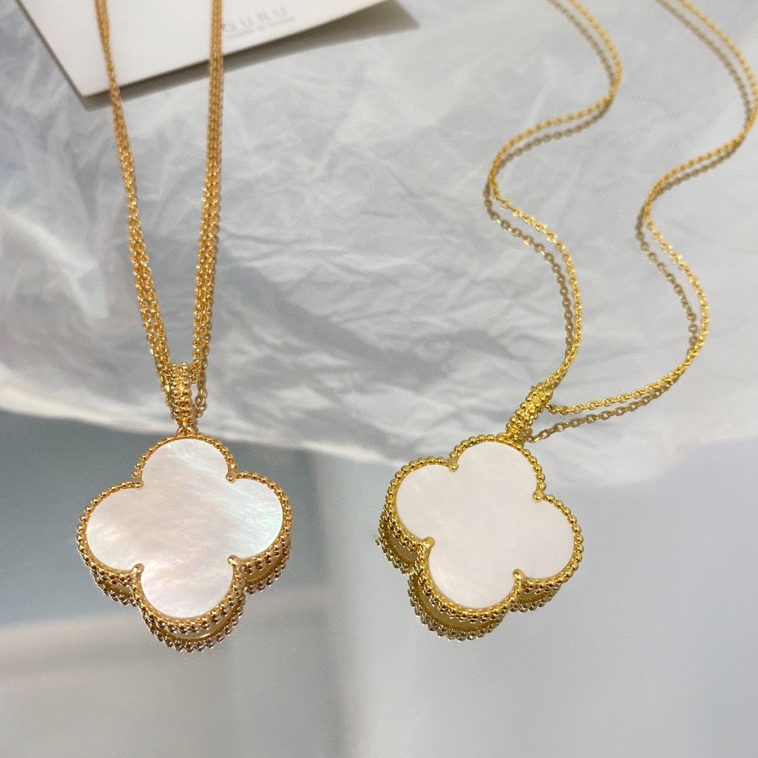 [⭐⭐JeweliWhal]CLOVER 25MM MOP LARGE PENDANT NECKLACE