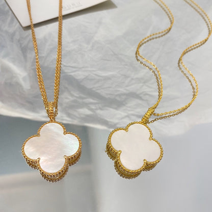 [⭐⭐JeweliWhal]CLOVER 25MM MOP LARGE PENDANT NECKLACE