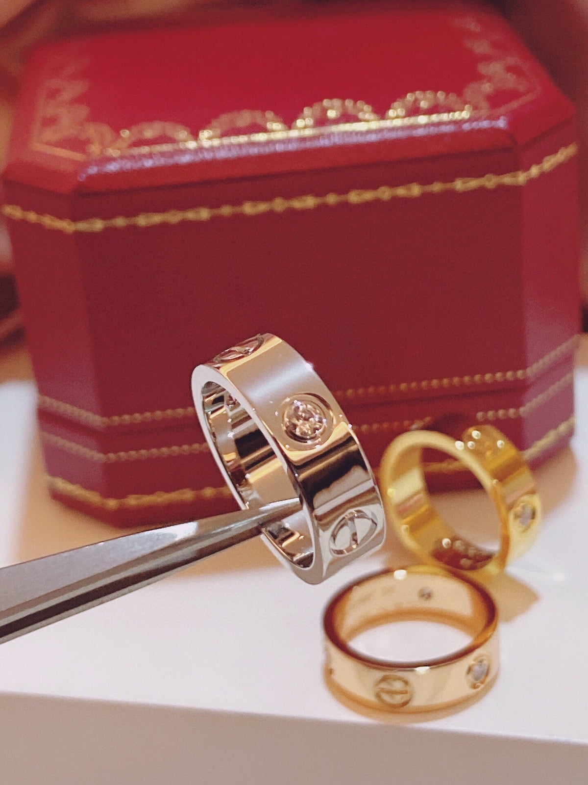 [⭐⭐JeweliWhal]Three-Diamond Ring