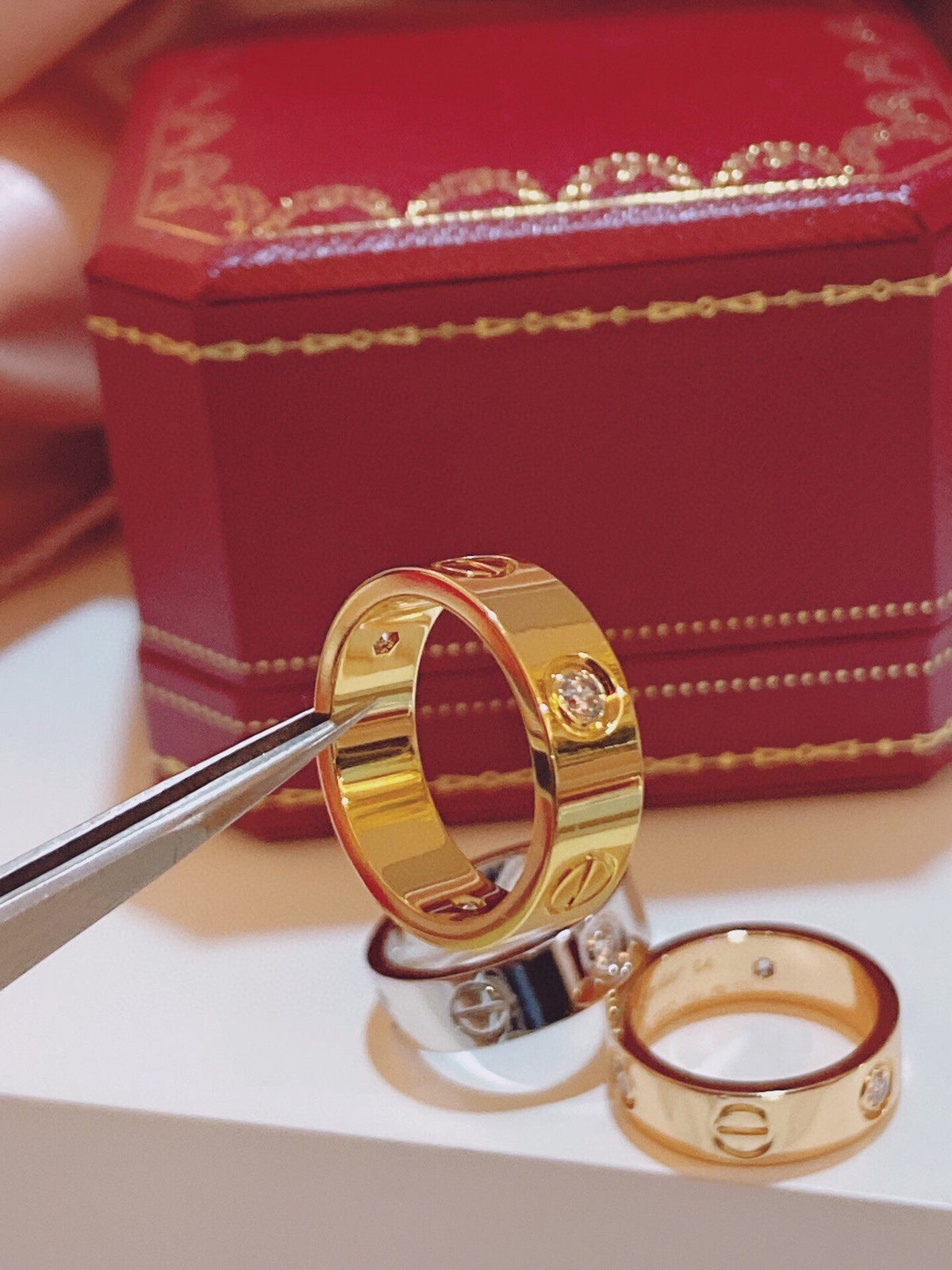 [⭐⭐JeweliWhal]Three-Diamond Ring