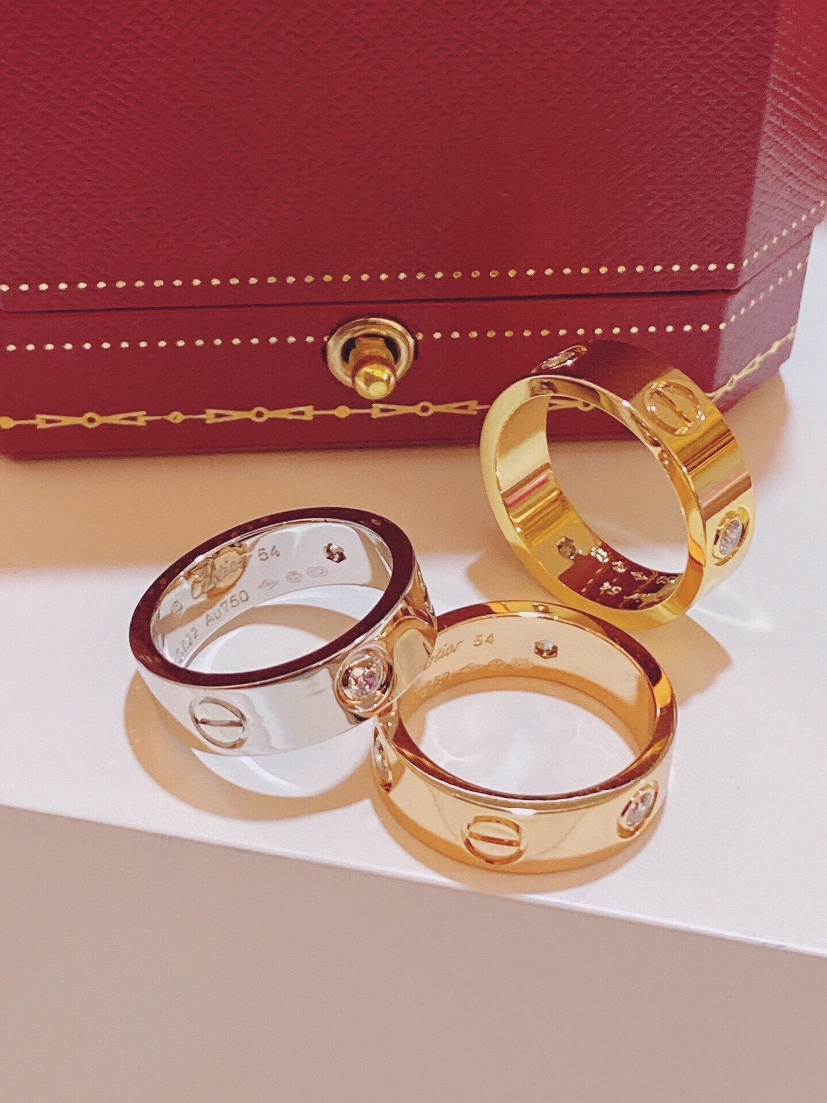 [⭐⭐JeweliWhal]Three-Diamond Ring