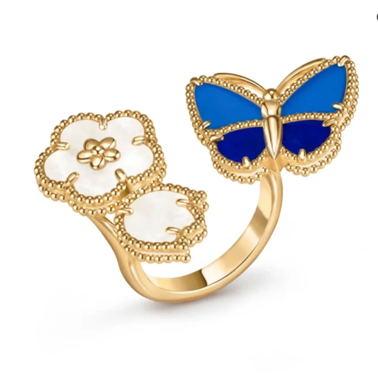 [⭐⭐JeweliWhal]2026 NEW TWIN BUTTERFLY LUCKY RING