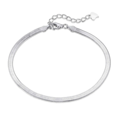 [Manual]Flat Snake Bone Chain Blade Necklace