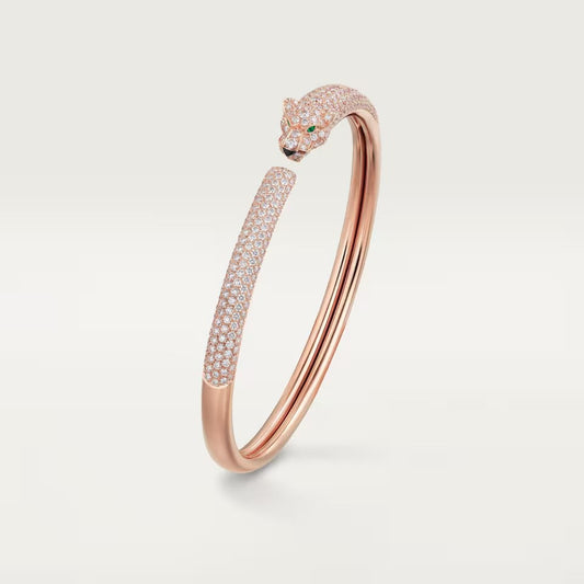 [⭐⭐JeweliWhal]PANTHERE FULL DIAMOND OPEN BRACELET