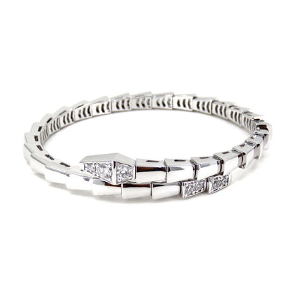 [⭐⭐JeweliWhal]SERPENTI BRACELET DIAMONDS SILVER