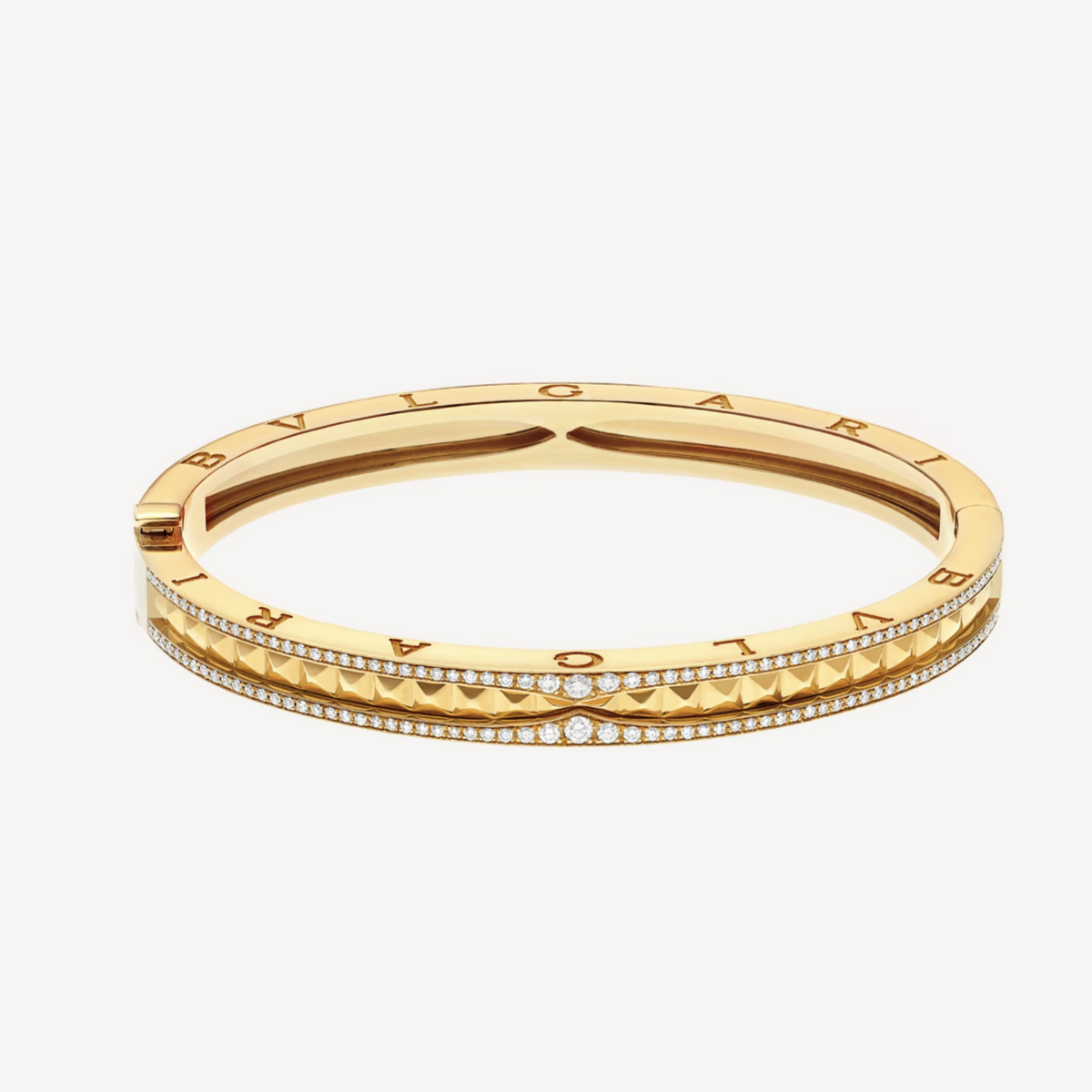 [⭐⭐JeweliWhal]ZERO 1 SPIRAL AND PAVED DIAMOND GOLD BRACELET
