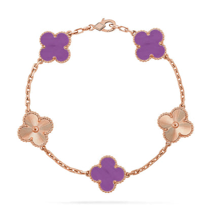 [⭐⭐JeweliWhal] CLOVER 5 MOTIF VIOLET BRACELET COLLECTION