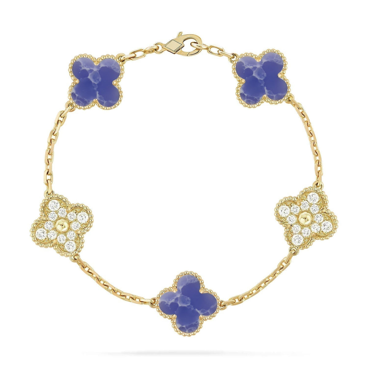 [⭐⭐JeweliWhal]CLOVER 5 MOTIF BLUE VEINS BRACELET COLLECTION