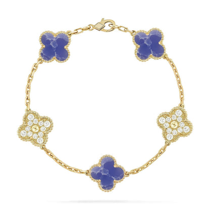 [⭐⭐JeweliWhal]CLOVER 5 MOTIF BLUE VEINS BRACELET COLLECTION
