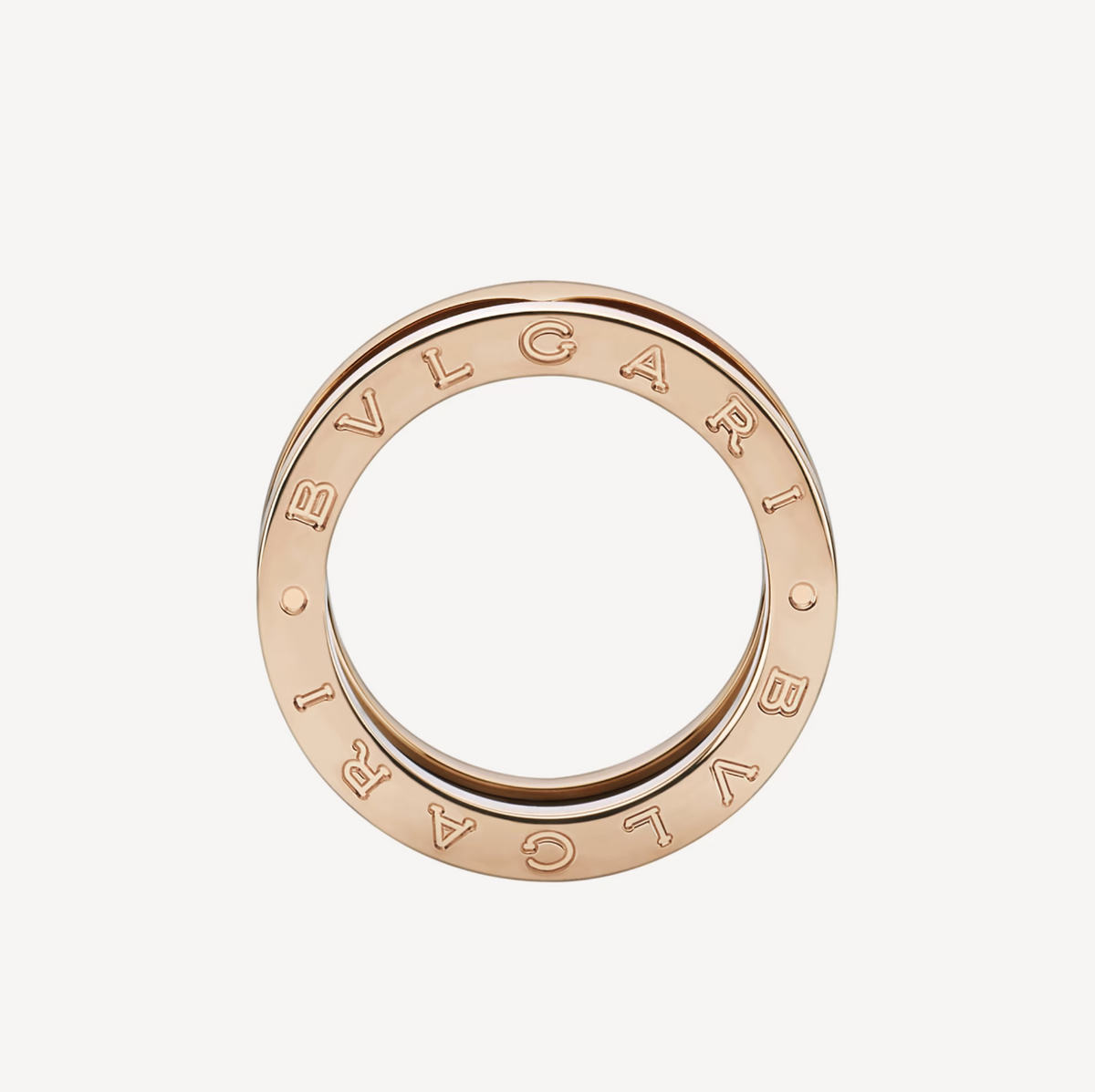 [⭐⭐JeweliWhal]ZERO 1 TWO-BAND LOOPS AND BLACK CERAMIC PINK GOLD RING