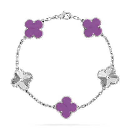 [⭐⭐JeweliWhal] CLOVER 5 MOTIF VIOLET BRACELET COLLECTION