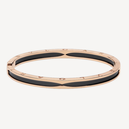 [⭐⭐JeweliWhal]ZERO 1 ピンクゴールド、ブラックセラミックブレスレット