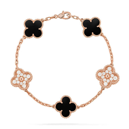 [⭐⭐JeweliWhal] CLOVER 5 MOTIF ONYXS BRACELET COLLECTION