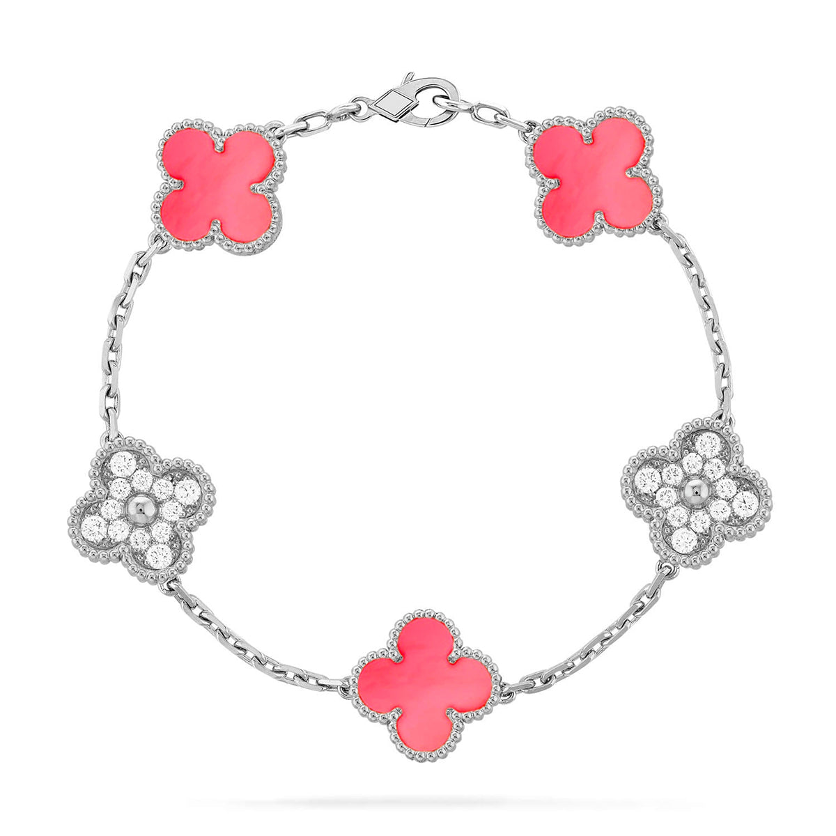 [⭐⭐JeweliWhal] CLOVER 5 MOTIFS  PINK MOP BRACELET COLLECTION