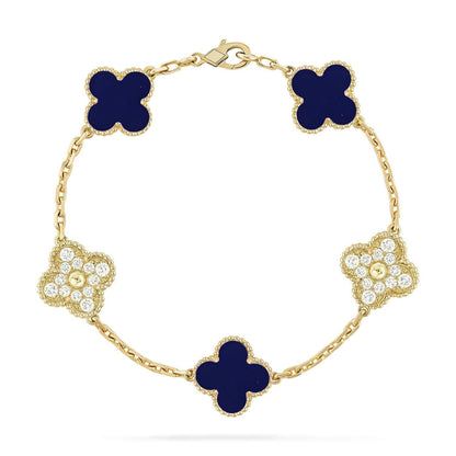 [⭐⭐JeweliWhal]CLOVER 5 MOTIF LAPIS LAZULI BRACELET COLLECTION