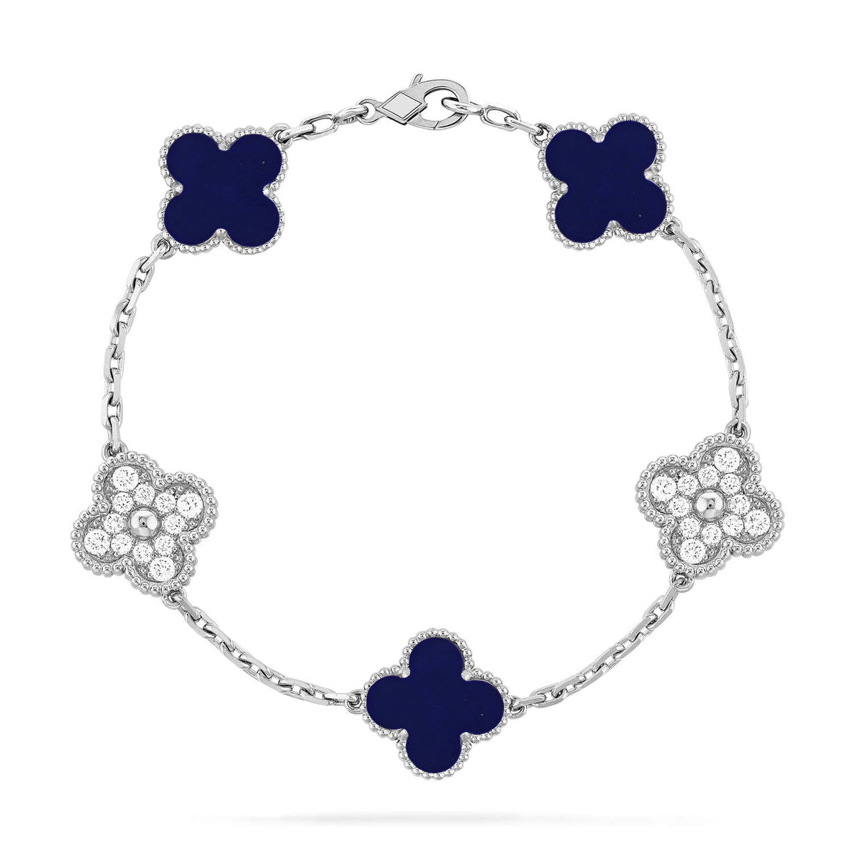 [⭐⭐JeweliWhal]CLOVER 5 MOTIF LAPIS LAZULI BRACELET COLLECTION
