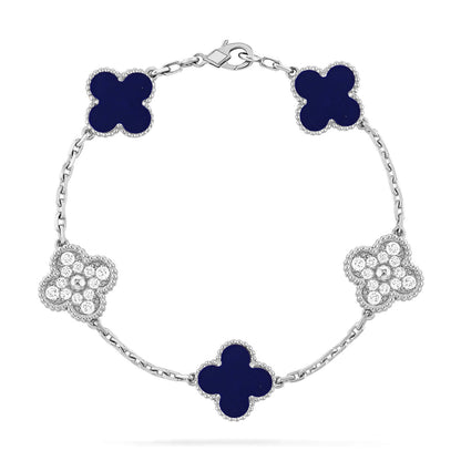 [⭐⭐JeweliWhal]CLOVER 5 MOTIF LAPIS LAZULI BRACELET COLLECTION