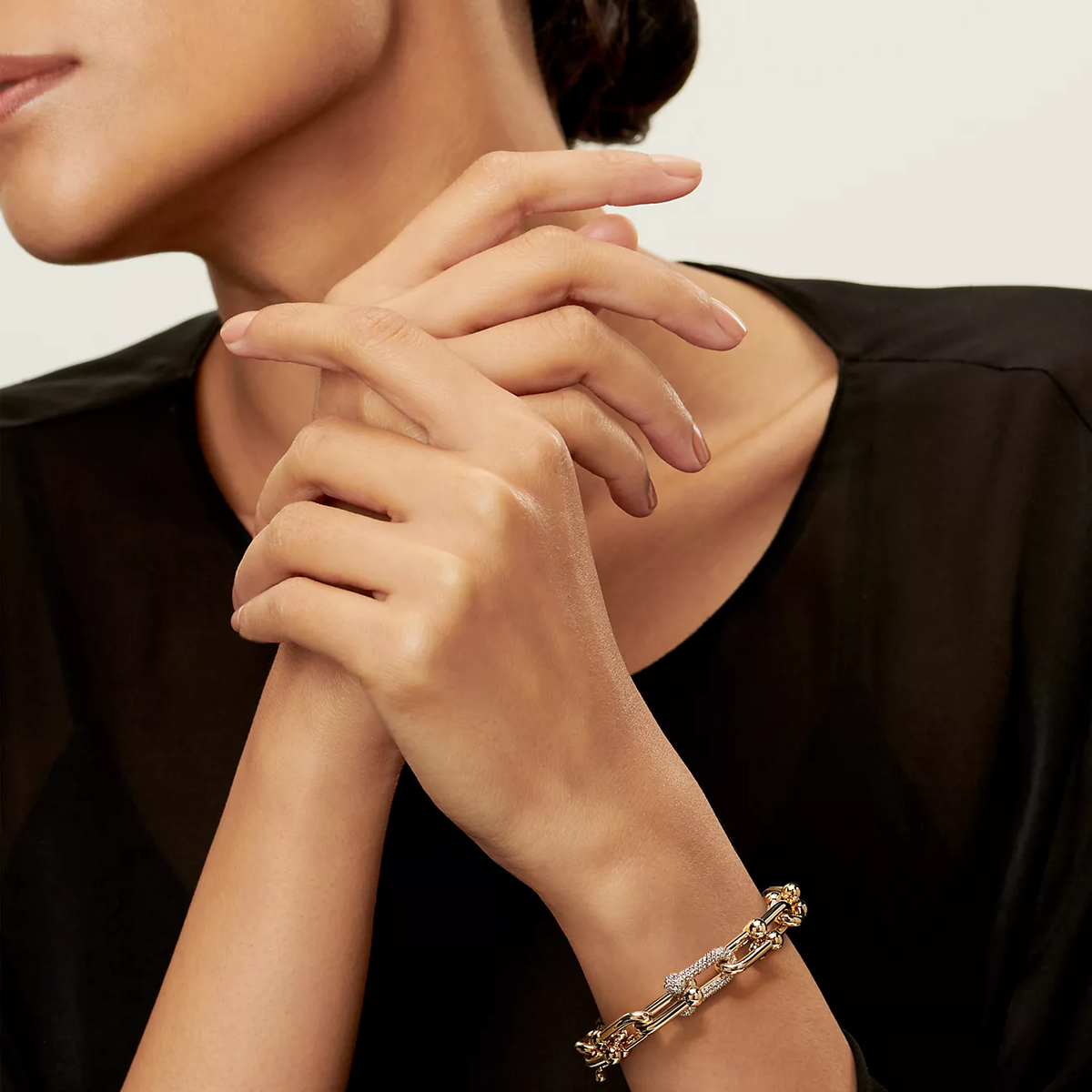 [⭐JeweliWhal]HARDWEAR LARGE LINK GOLD DIAMOND BRACELET