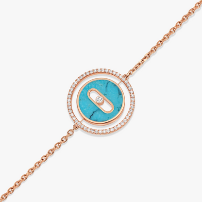 [⭐⭐JeweliWhal]Demo MOVE TURQUOISE PINK GOLD DIAMOND BRACELET