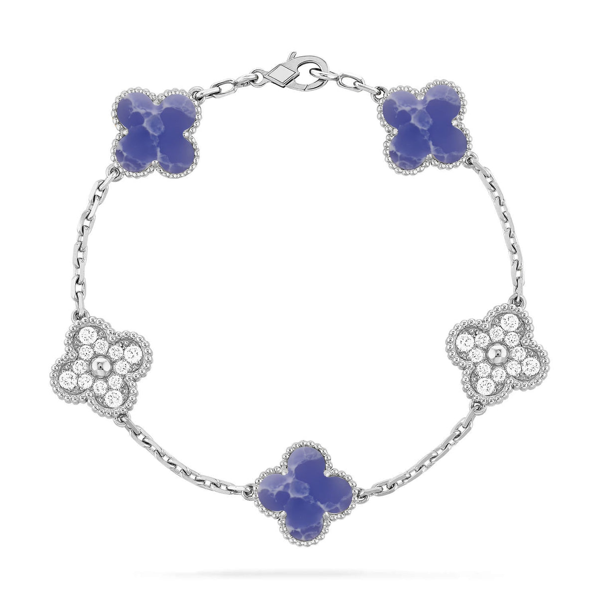 [⭐⭐JeweliWhal]CLOVER 5 MOTIF BLUE VEINS BRACELET COLLECTION