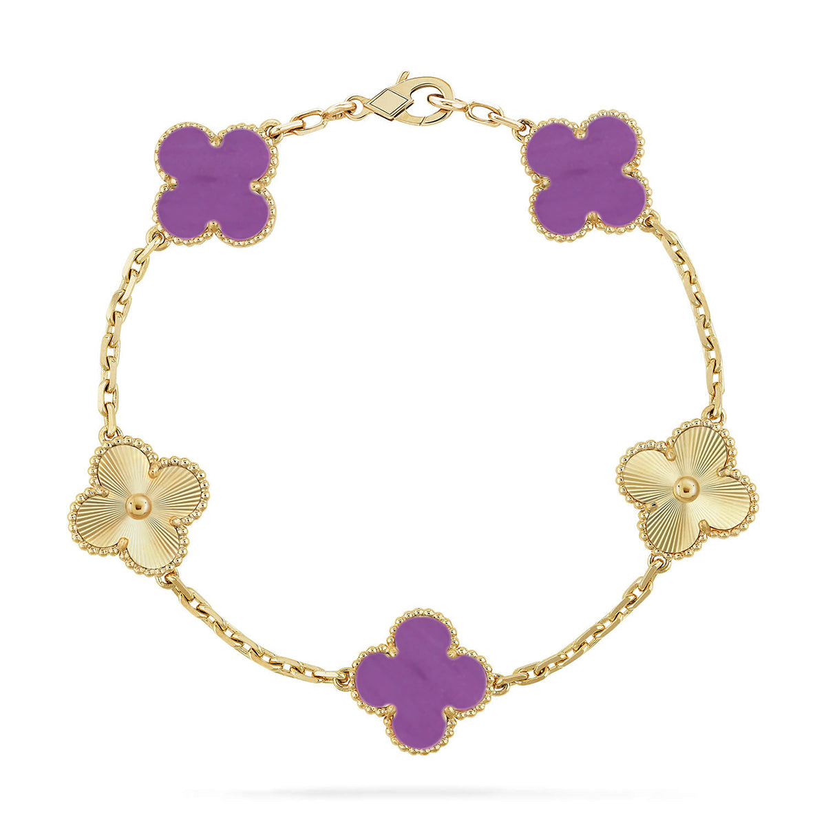 [⭐⭐JeweliWhal] CLOVER 5 MOTIF VIOLET BRACELET COLLECTION