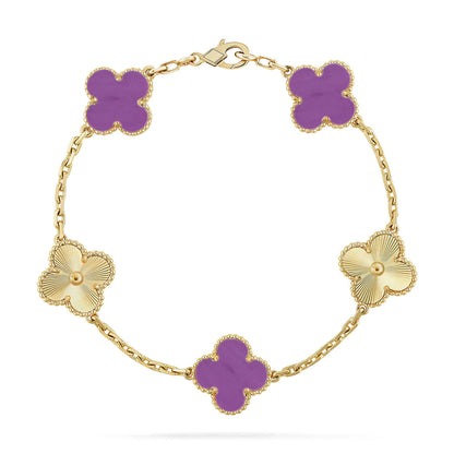 [⭐⭐JeweliWhal] CLOVER 5 MOTIF VIOLET BRACELET COLLECTION