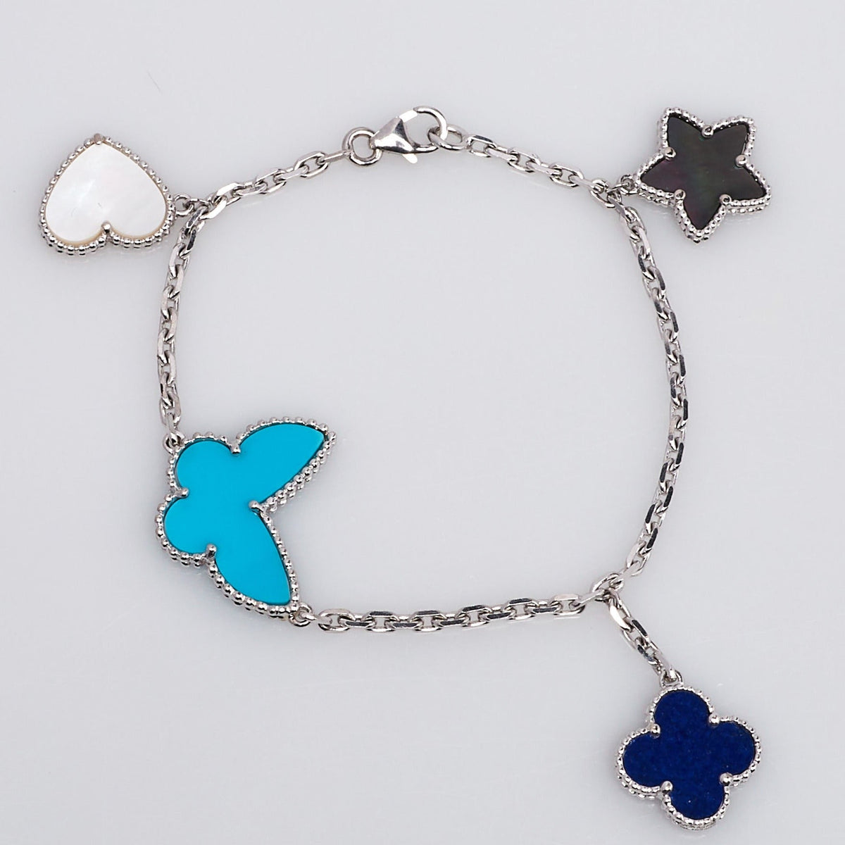 [⭐⭐JeweliWhal]LUCKY SPRING SILVER BRACELET 4 MOTIF