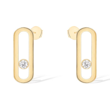 [⭐⭐JeweliWhal]MOVE UNO SMALL 1 DIAMOND EARRINGS