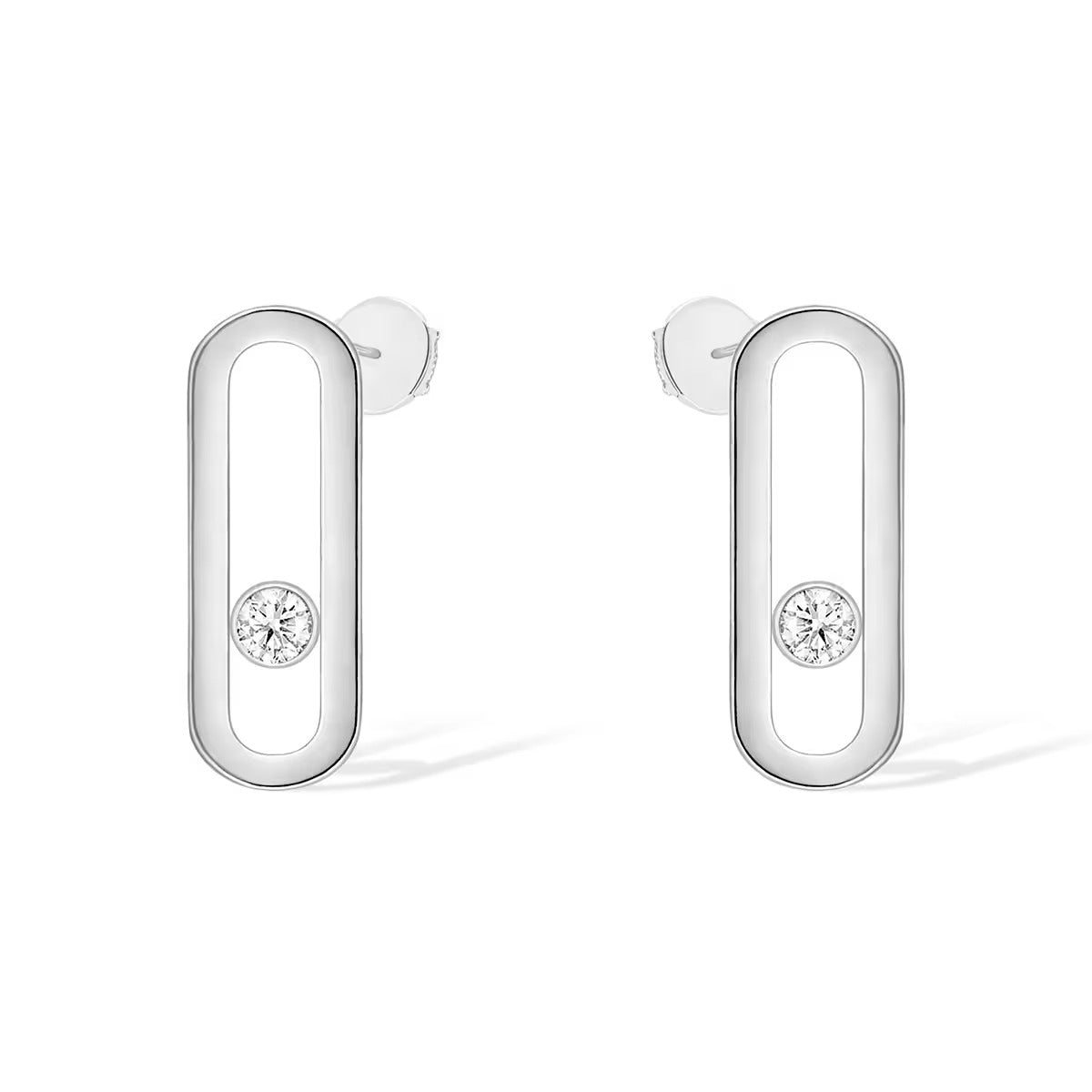 [⭐⭐JeweliWhal]MOVE UNO SMALL 1 DIAMOND EARRINGS
