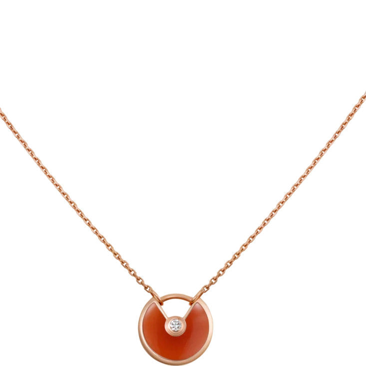 [⭐⭐JeweliWhal]AMULETTE GOLD CARNELIAN ONYX NECKLACE